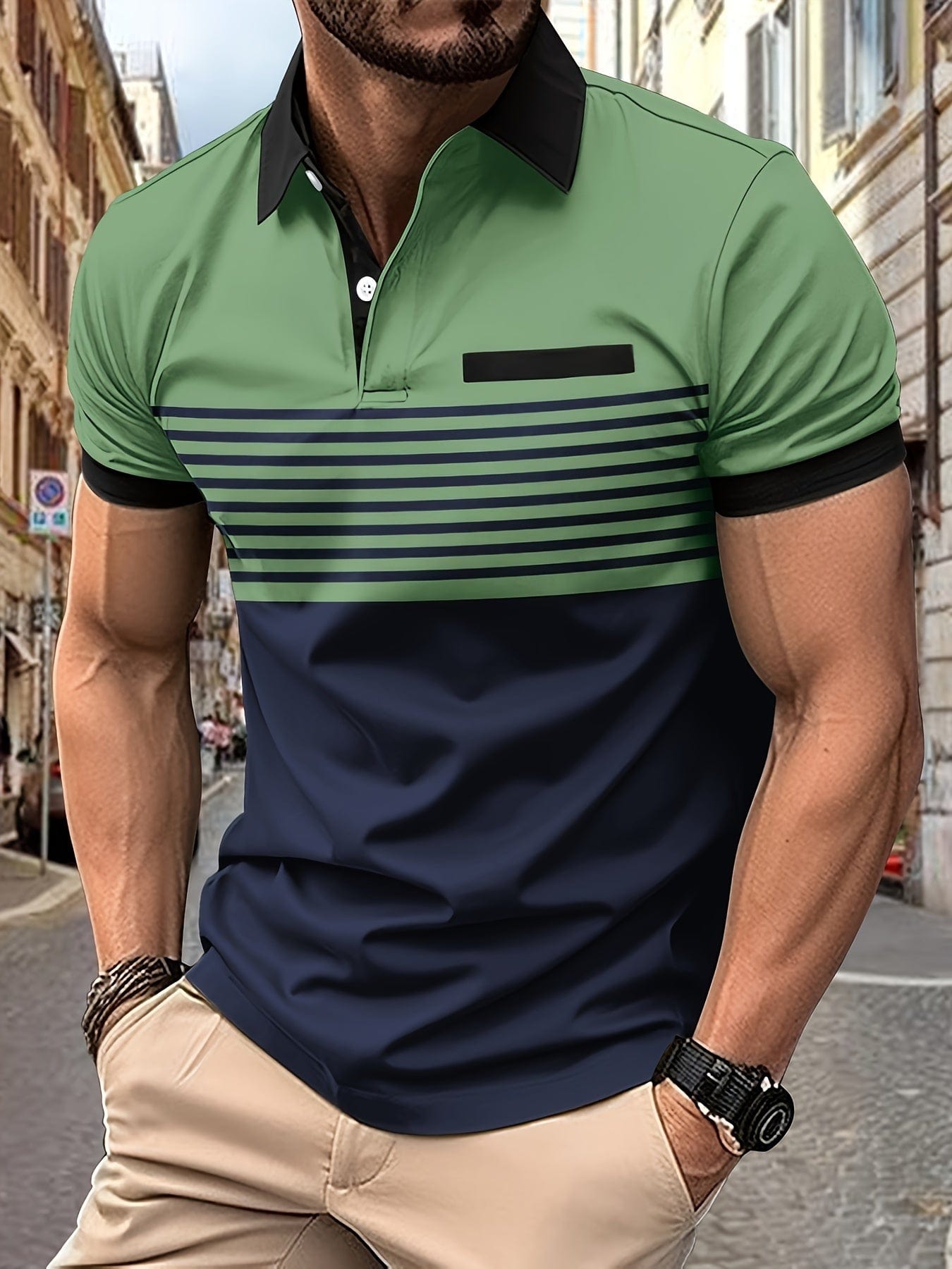 Louis｜Gestreiftes Sommer-Poloshirt für Herren-Bonida Shop