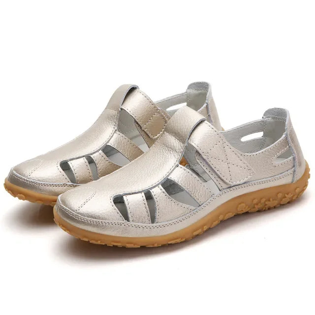 Lässige Sommersandalen aus Leder für Damen-Bonida Shop