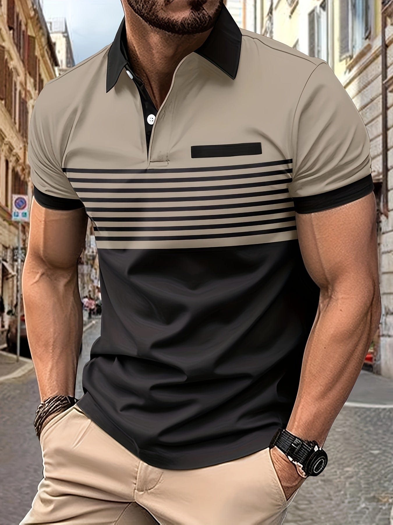 Louis｜Gestreiftes Sommer-Poloshirt für Herren-Bonida Shop