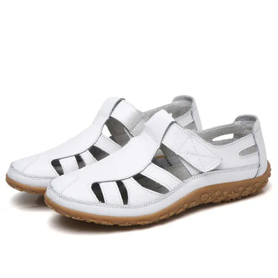 Lässige Sommersandalen aus Leder für Damen-Bonida Shop