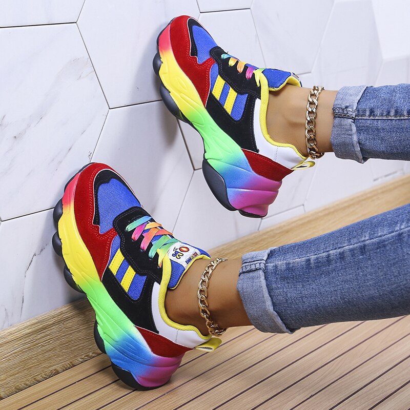 Orthopädische Regenbogen-Sneaker